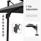 9' X 12' Cantilever Patio Umbrella Double Top Outdoor Umbrellas | Heavy Duty - Image 4