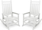 SERWALL Outdoor Rocking Chair Set of 2, Adult HDPE Rocking Chair, Oversized by SERWALL