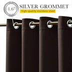 NICETOWN 2 Panels Outdoor Curtains Waterproof Extra Long W52xL108 Brown | - Image 2