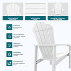 THOEOE Stackable Adirondack Chair Set of 8, Fire Pit Chairs Set of 8 | - Image 6