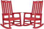 Outdoor Rocking Chairs Set of 2, Oversized Porch Rocker | Weather Resistant by PsilvamGardenFurniture