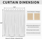 Easy-Going Outdoor Patio Curtains 2 Panels, 110x120 inch, Porch and Pergola - Image 6