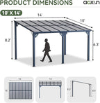 Aoxun 14’x10’ Gazebo with Aluminum Frame & Polycarbonate Panel, Outdoor Patio - Image 2