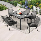 Patio Dining Chairs Outdoor Dining Chairs Set of 4, Woven Twisted Wicker Rattan - Image 8