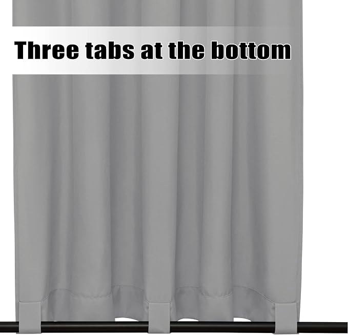Easy-Going Outdoor Curtains for Patio 2 Panels, 54x96 inch, Light Grey | - Image 4