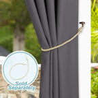 NICETOWN Outdoor Curtain for Patio Waterproof 100'' Width, Patio Privacy Panels - Image 7