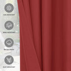 Easy-Going 100% Waterproof Outdoor Curtains 54x84 inch, Gazebo and Pergola 2 - Image 5