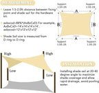 Shade&Beyond 8'x24' Sun Shade Sail Canopy Rectangle, UV Block Breathable Curved - Image 6