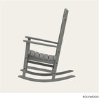 POLYWOOD Presidential Rocking Chair in Slate Grey - Image 5