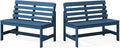 SERWALL Armless Outdoor Bench, All Weather HDPE Porch Bench, 2 Pack, Suitable by SERWALL