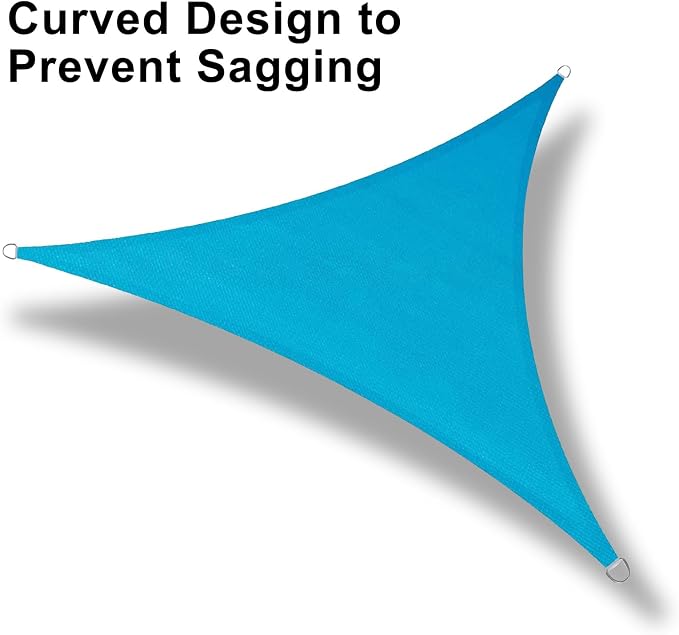 LOVE STORY Custom Size 6' x 7' x 9.2' Sun Shade Sail, Turquoise Blue | HDPE - Image 6