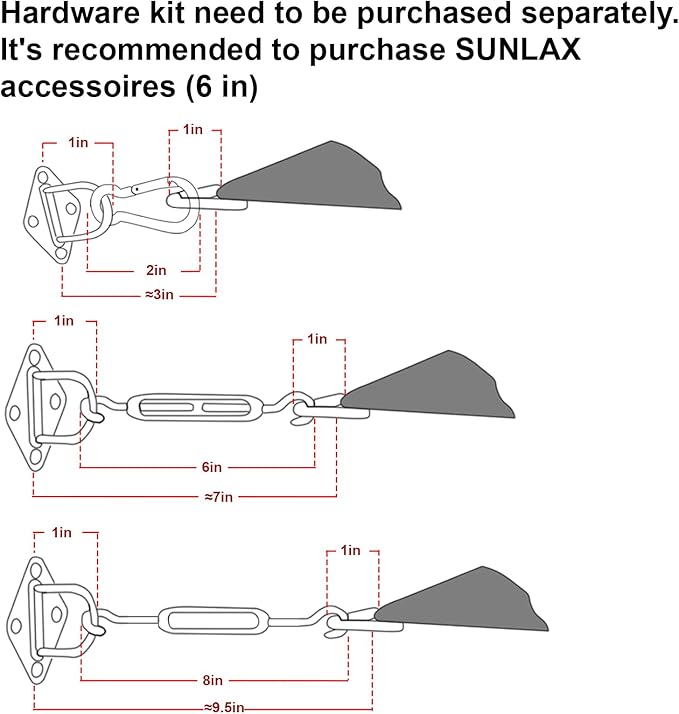 Sun Shade Sail 10'x19' Butter Cream Rectangle Custom Size | 95% UV Block - Image 3