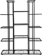 5 Tier 14 Potted Charcoal Grey Metal Large Plant Stand Indoor Outdoor Flower by MTBGarden