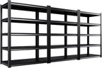 46''W Garage Shelving, AdjustableTall Heavy Duty Shelving, 5T Garage Shelves by KORVENA
