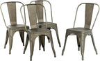 FDW Metal Chair Dining Chair Set of 4 Patio Chair Home Kitchen Chair 18 Inch by FDW
