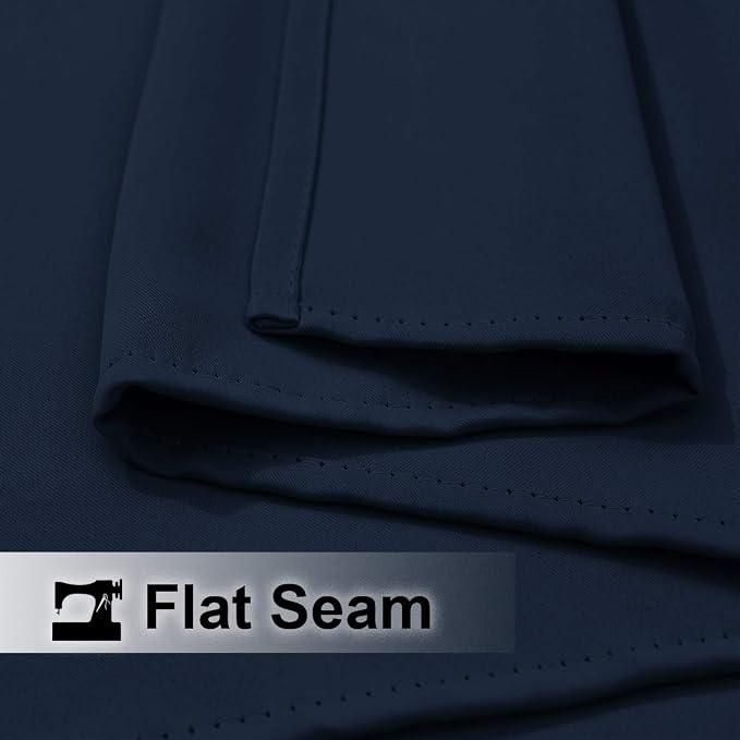 NICETOWN 2 Panels Navy Blue Outdoor Curtains - Image 5