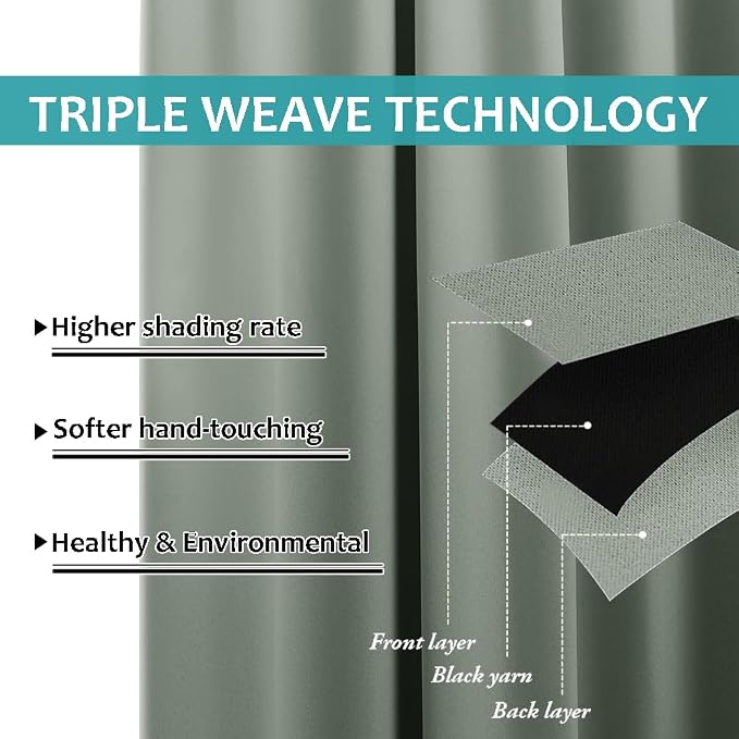 NICETOWN Patio Curtain for Outdoor Waterproof 120 inch Long, Extra Long - Image 5