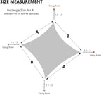 AsterOutdoor Sun Shade Sail Rectangle 12' x 12' UV Block Canopy - Image 4
