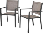 Patio Dining Chairs, All-Weather High-Resilience Textilene Outdoor Dining Chair by Olaterior