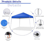 10x10FT Slant Leg Pop Up Canopy Tent, Portable Outdoor Shelter | 10x10FT Base - Image 2