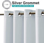 NICETOWN 2 Panels Greyish White Outdoor Curtains - Image 2