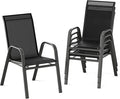 Patio Chairs Set of 4, Stackable Chairs by GarveeLife