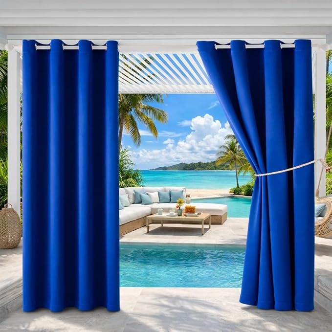 Waterproof Outdoor Curtain W52 x L63 by DivaenCamino