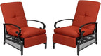 Incbruce Outdoor Lounge Chair Set of 2 Patio Furniture Adjustable Recliner by Incbruce