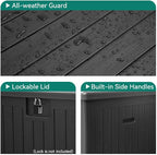 YITAHOME XL 180 Gallon Large Deck Box | Outdoor Storage - Image 3