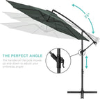 Best Choice Products 10ft Offset Cantilever Hanging Market Patio Umbrella - Image 4