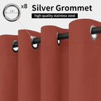 Easy-Going Outdoor Curtains for Patio 1 Panel, 54x108 inch, Terra Red | - Image 2