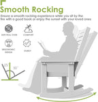 GREENVINES Oversized Outdoor Rocking Chairs Set of 4, HDPE Rocker - Image 4