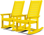 GREENVINES Oversized Outdoor Rocking Chairs Set of 2, HDPE Rocker by GreenVines