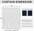 Easy-Going Outdoor Patio Curtains 2 Panels, 110x108 inch, Porch and Pergola - Image 6