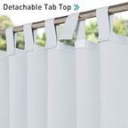 NICETOWN 2 Panels Patio Curtainss Outdoor Waterproof - Image 3