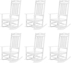 Outdoor Rocking Chair Set of 6, All-Weather Resistant Poly Lumber Rocker Chair by Adiromoti