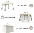10'x10' Outdoor Gazebo, Metal Frame Heavy Duty Patio Canopy Tent Shelter - Image 5