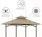 Grill Gazebo Canopy Replacement, 5 x 8 Ft, Khaki | Only Fits Model L-GG001PST-F - Image 3
