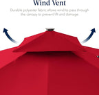 Best Choice Products 9x12ft LED Cantilever Patio Umbrella w/Base Included & - Image 7