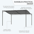 Outsunny 10' x 13' Steel Outdoor Pergola Gazebo Patio Canopy Cream White | - Image 4