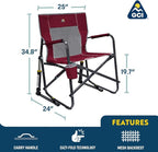 GCI Outdoor Freestyle Rocker Camping Chair | Portable Folding Rocking Chair - Image 3