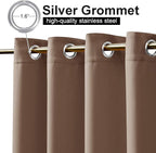 NICETOWN 2 Panels Weighted Blackout Curtains Patio Waterproof, Thermal - Image 2