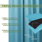 NICETOWN Outdoor Curtain for Patio Waterproof, 1 Panel, W52 x L84, Teal Blue - Image 7