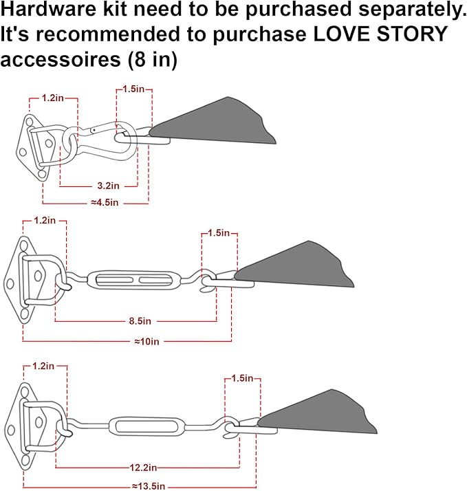 LOVE STORY 10' x 16' Rectangle Sun Shade Sail - Image 3