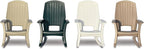 Rockaway Heavy Duty All Weather Patio or Deck Rocking Chair, Tan | Polyethylene - Image 5