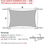 SUNNY GUARD Custom Size 19'x22' Rectangle Sand UV Block Sunshade - Image 2