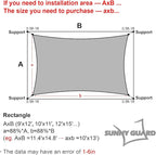 SUNNY GUARD Custom Size 8'x9' Peach Fuzz Sun Shade Sail Rectangle UV Block Shade - Image 2