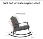 3-Piece Rocking Bistro Set, Outdoor Patio Furniture - Image 7