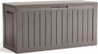 PatioZen 90 Gallon Resin Deck Box, Lockable Patio Outdoor Storage Box - Image 7