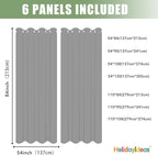 Outdoor Curtains for Patio Waterproof 6 Pcs 54x95 Inch Sage Green | Outsides - Image 7
